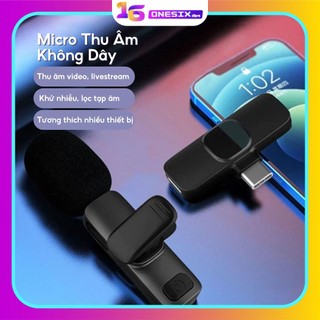 Micro Thu Âm Không Dây K9 - Lọc tạp âm, khử tiếng ồn dùng Livestream, quay vlog, ghi âm