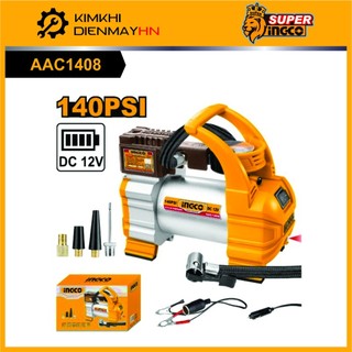 Máy bơm hơi ingco aac1408 dụng cụ bơm lốp kiểm tra lốp xe máy xe hơi ôtô 12v 140psi