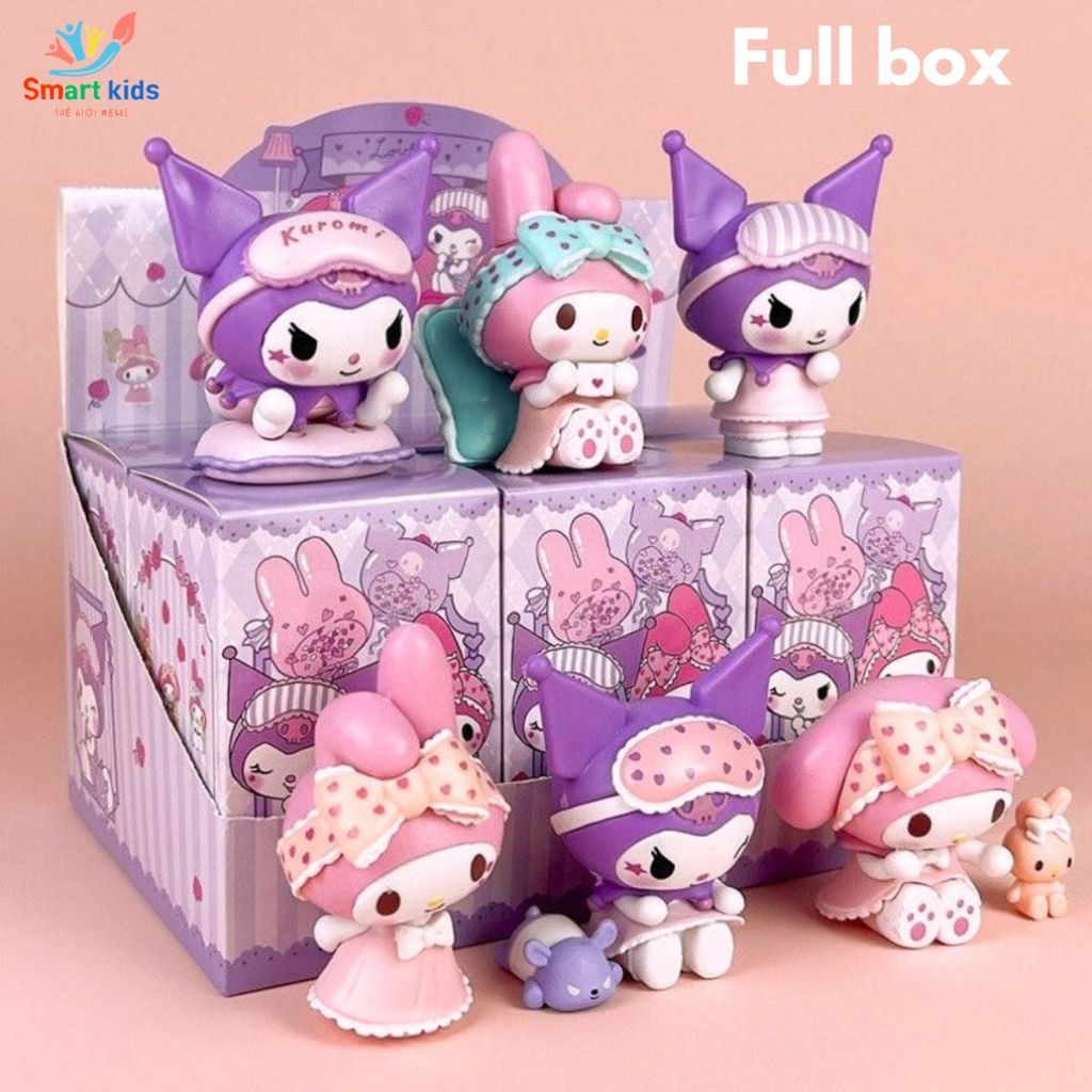 Set 6 hộp quà bí mật kuromi - Melody, Kuromi ngoại truyện, Mô hình trang trí - decor bàn làm việc, Q
