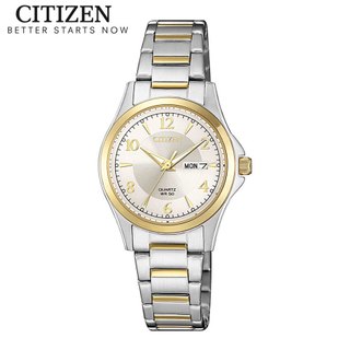 Đồng Hồ Nữ Citizen Pin-Quartz Dây Thép Không Gỉ EQ0595-55A - Mặt trắng (27.5mm)