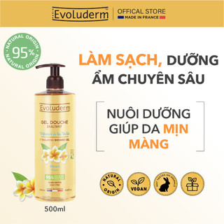 Gel tắm Evoluderm chiết xuất Hoa Monoi từ Tahiti 500ml