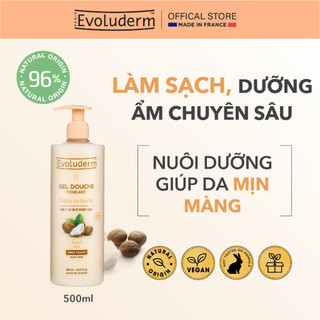 Gel tắm dưỡng da Evoluderm chiết xuất từ Bơ Hạt Mỡ - Karite 500ml (17302)