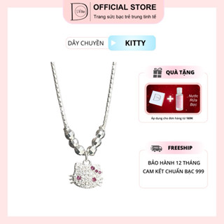 Dây chuyền bạc 999 kitty đáng yêu Dế Bạc – DE4009