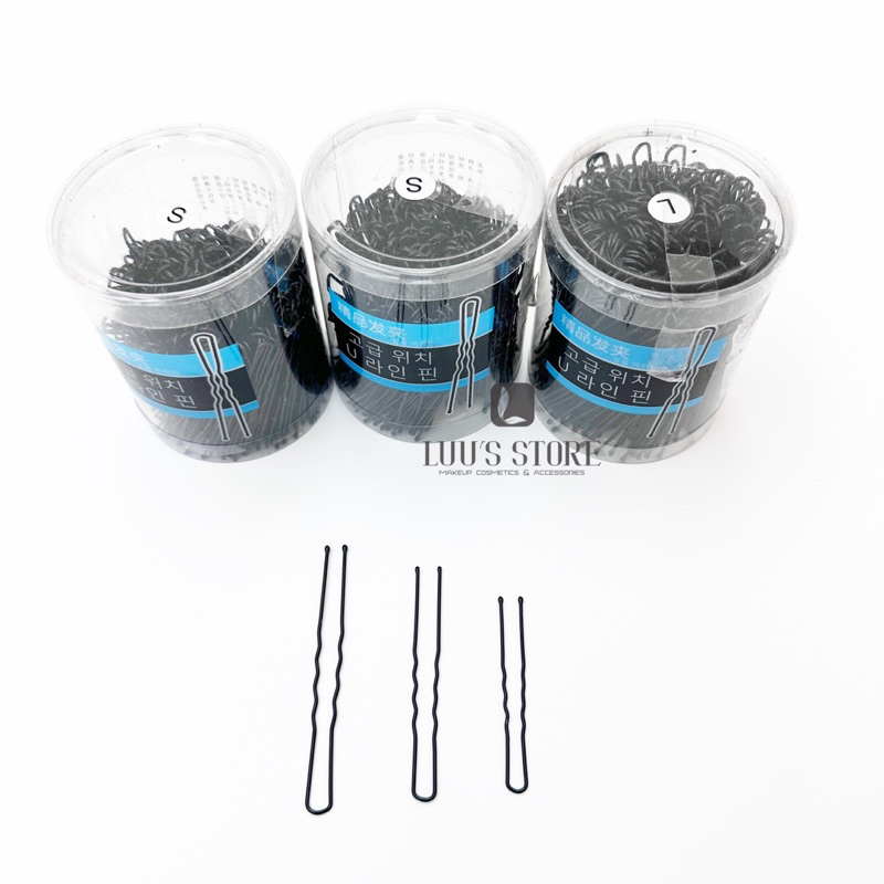 Kẹp tăm chữ U, loại hộp nhựa, chất liệu thép không gỉ, gồm 300 chiếc/hộp, mới 100%
