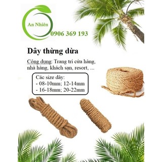 Dây thừng xơ dừa 8-10li (Cuộn ~160m)