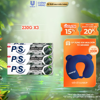 Bộ 3 Kem đánh răng P/S Răng Trắng Hơn Sau 7 Ngày 230g/hộp