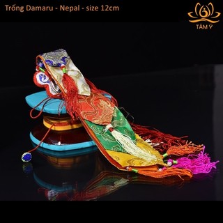 Trống Damaru Thủ Công Nepal Pháp Bảo Pháp Khí Kim Cang Thừa Mật Tông Tâm Ý