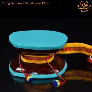 Trống Damaru Thủ Công Nepal Pháp Bảo Pháp Khí Kim Cang Thừa Mật Tông Tâm Ý