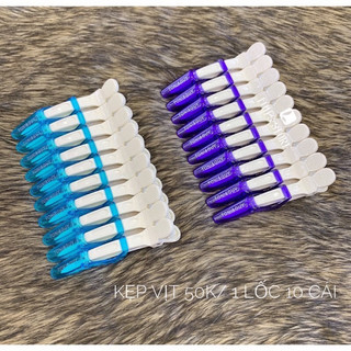 Kẹp vịt nhựa 2 màu lốc 10 cái