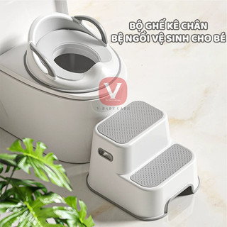 Ghế kê chân toilet, ghế bậc thang cho bé đa năng, ghế để chân bồn cầu gác chân cho bé chống táo bón
