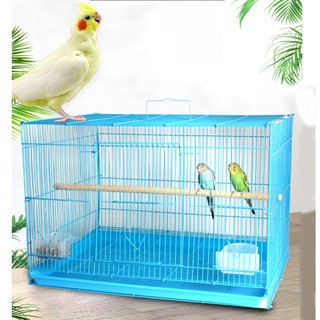 LỒNG CHIM sơn tĩnh điện 40x60 (DxR) nuôi: vẹt, chào mào. chim cảnh, sóc... đủ phụ kiện (2 cóng ăn, 1 cầu đứng).