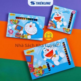 Bút sáp màu DOREMON Thiên Long- Bút sáp màu tiêu chuẩn Mỹ, Giao Vỏ Hộp NN