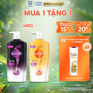 Dầu xả Sunsilk 640g với tinh dầu Trái Bơ và dầu Argan cho mái tóc không xơ rối và bết dính