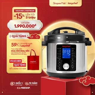 Nồi áp suất điện đa năng lazychef 16in1 bảo hành chính hãng 24 tháng
