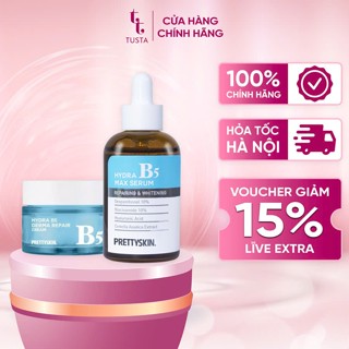 Combo Serum Kem Dưỡng Ẩm Phục Hồi Da PrettySkin Hydra B5 Derma Repair Cream 52ml