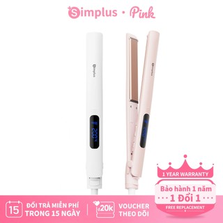 Máy duỗi tóc simplus pink màn hình lcd - 9 mức nhiệt, phủ men gốm cao cấp, bảo vệ quá nhiệt zfba003 - bảo hành 12 tháng