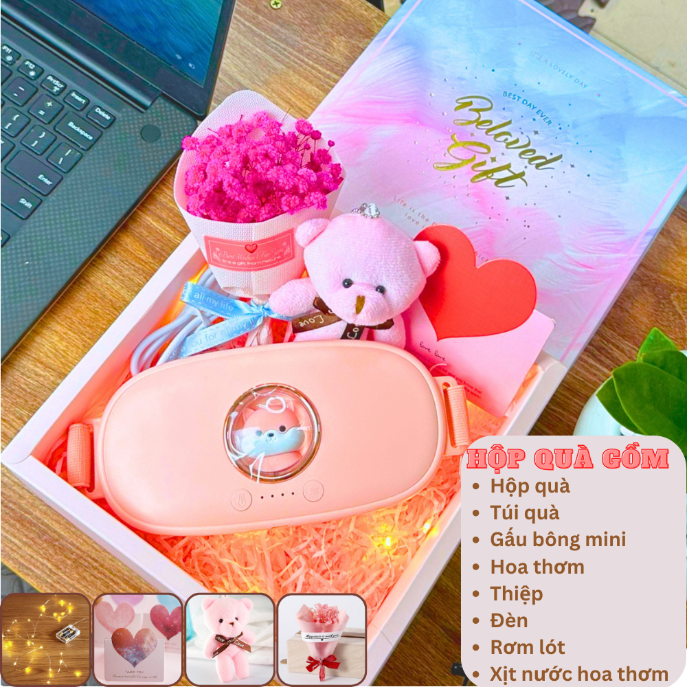 Máy Massage Bụng Kinh Nguyệt,Giảm Đau, Làm Ấm Bụng, Làm Ấm Tử Cung Cho Phụ Nữ Đến Kì Kinh Lisa Beauty