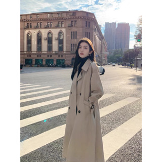 [Sẵn] Áo Khoác Gió Nữ Dáng Dài Áo Măng Tô Nữ Form Rộng Dáng Dài Qua Gối Áo Khoác Kaki Nữ Áo Khoác Nữ Thu Đông AZ3206