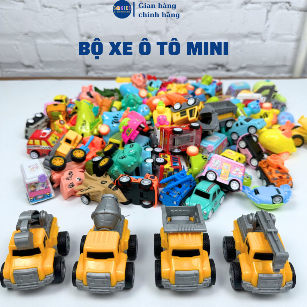 Bộ 20, 30, 40 xe đồ chơi mini cho bé khác nhau, đồ chơi cầm tay cho bé, đồ chơi cho bé KID0067