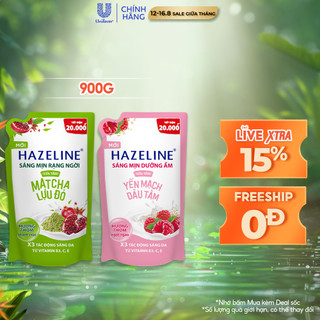 Sữa Tắm Trắng Da Hazeline Dưỡng Thể Thiên Nhiên Sáng Da Dưỡng Ẩm 900g