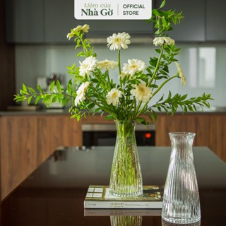 Bình hoa thủy tinh cổ thon cao Tiệm của Nhà Gờ bình bông lọ hoa thủy tinh độc đáo decor BTT24M9
