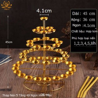 Tháp Nến 5 Tầng 49 Ngọn Hình Tròn