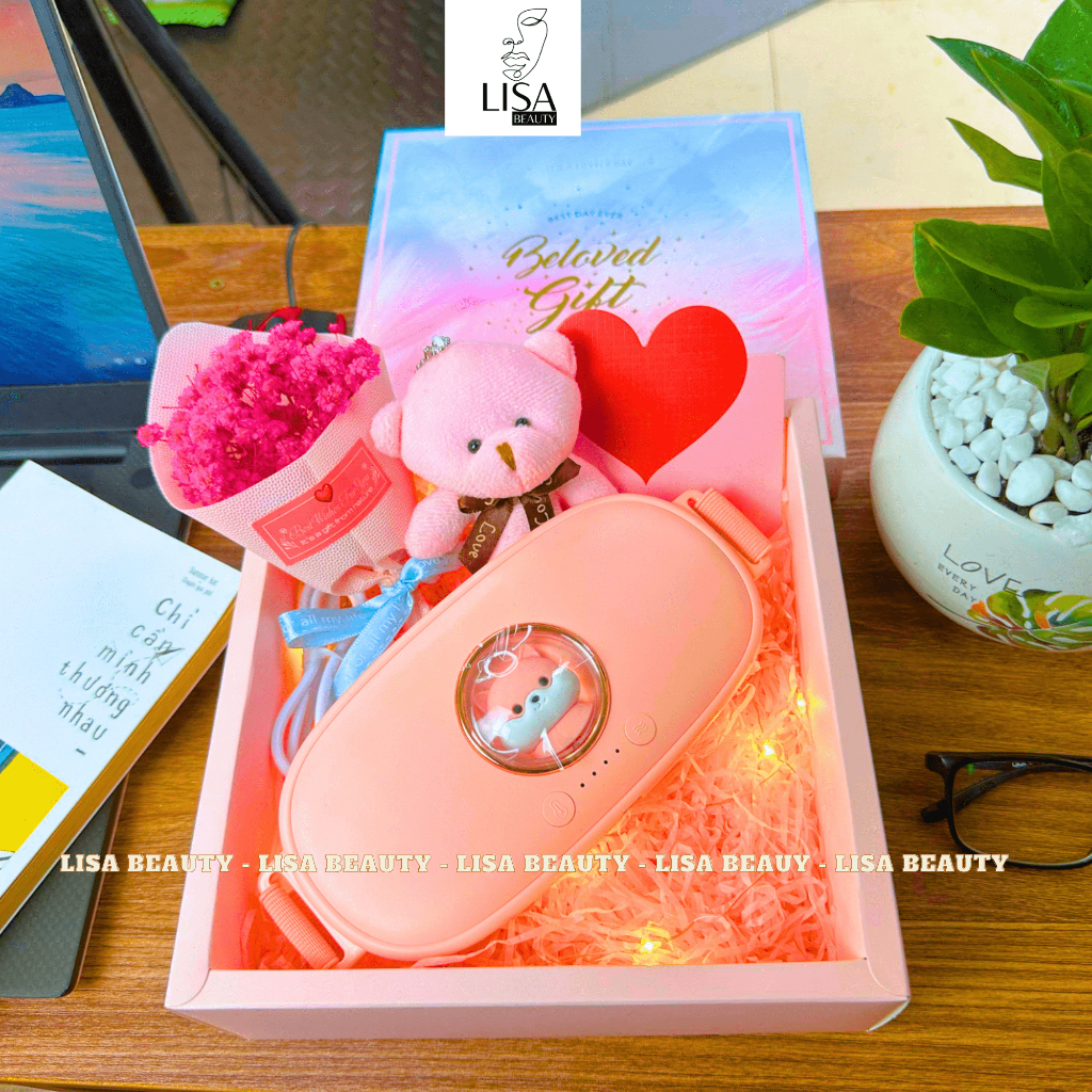 Máy Massage Bụng Kinh Nguyệt,Giảm Đau, Làm Ấm Bụng, Làm Ấm Tử Cung Cho Phụ Nữ Đến Kì Kinh Lisa Beauty