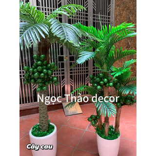Cây cau giả , cây hoa giả trang trí, decor phòng, trang trí nhà,decor
