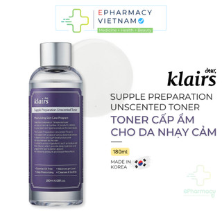 Toner KLAIRS Supple Preparation Dưỡng Ẩm Chăm Sóc Da 180ml