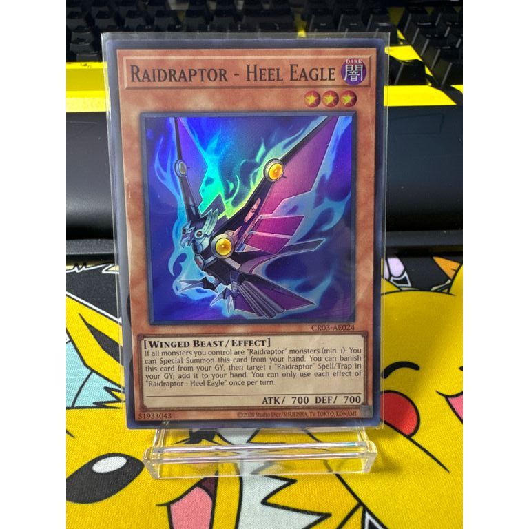 super rare ae Lá bài thẻ Yugioh Raidraptor - Heel Eagle mons