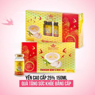 Yến Sào Cao Cấp 25% QUEENNEST - 150ml (Hộp 6 Hũ x 150ml)