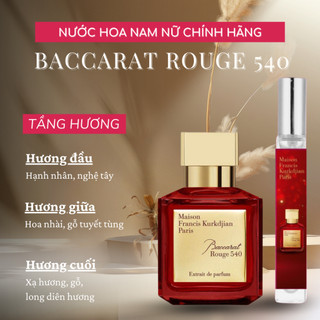 Nước hoa Baccarat rouge 540 nước hoa nữ lưu hương 10ml