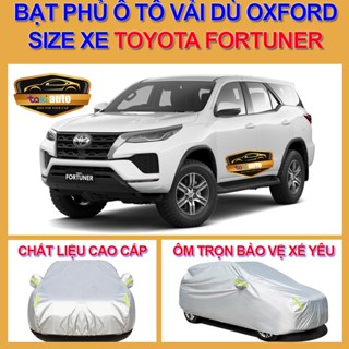   FORTUNER - LOẠI VẢI DÙ  Bạt trùm xe ô tô TOYOTA FORTUNER vải dù oxford cao cấp  áo bạt phủ trùm che kín che nắng,mưa 