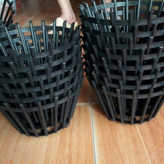 10 chậu nhựa đen trồng lan phi 25cm - chậu trồng lan siêu bền