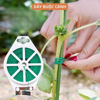 Dây Buộc Cành, Dài 100m, Kẽm Bọc Nhựa, Tích Hợp Đầu Cắt Tiện Lợi, Cố Định Thân Cây | Twist Tie