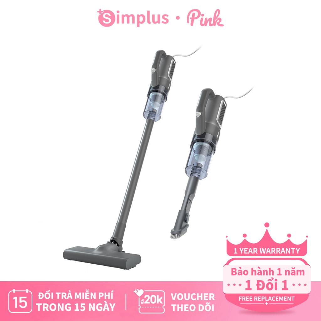 Máy Hút Bụi Simplus Pink 16000PA Sử Dụng Gia Đình Lực Hút Mạnh Mẽ Tiện Lợi XCQH008 - Bảo Hành 1 năm 1 Đổi 1