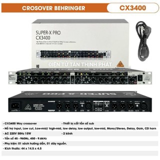 Bộ xử lý tín hiệu behringer cx3400 super-x pro bảo hành 12 tháng - behringer cx 3400