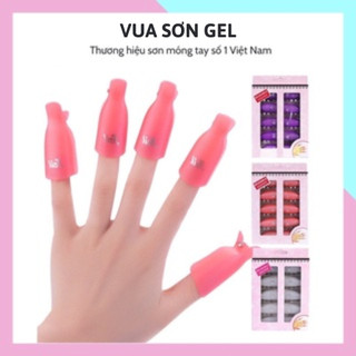 Kẹp ủ phá tháo gel móng tay bộ 10 kẹp nhựa bền chắc phụ kiện nail giá rẻ VUA SƠN AS