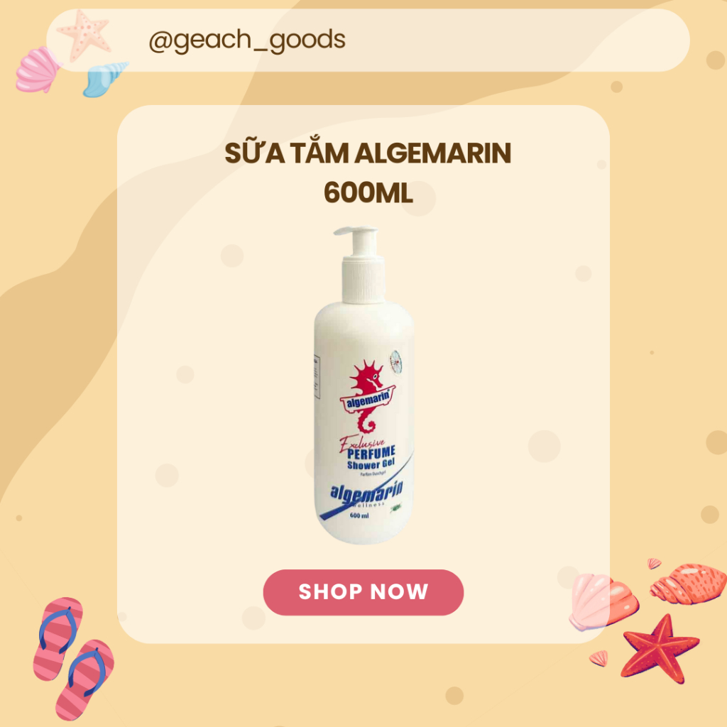 Sữa Tắm Cá Ngựa Hương Nước Hoa Algemarin Exclusive Perfume Shower Gel 600ml