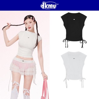 Áo ba lỗ nữ DKMV màu đen, trắng cổ cao chất thun gân lạnh Laris Top | K-T2