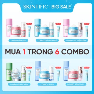 SKINTIFIC Combo 3PCS-Bộ ba chăm sóc da gồm Toner AHA,Centella,5X +Toner 4D +Serum Niacinamide,BHA,SymWhite377,Retinol,4D
