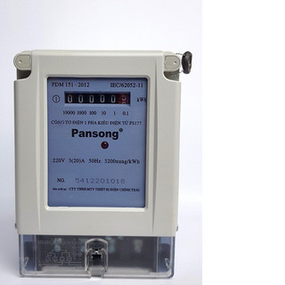 CÔNG TƠ ĐIỆN 1 PHA KIỂU ĐIỆN TỬ PANSONG,ĐỒNG HỒ ĐO ĐIỆN