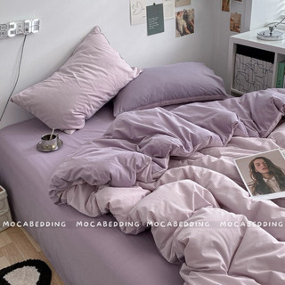 Bộ chăn ga gối cotton tici notag 4 món - tím
