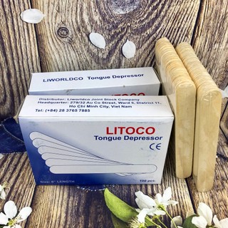 Que Đè Lưỡi LITOCO Hộp 100 Que