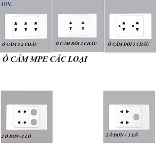 Ổ CẮM ĐIỆN ÂM TƯỜNG,Ổ CẮM ĐÔI,Ổ CẮM BA,Ổ CẮM ÂM TƯỜNG MPE CÁC LOẠI