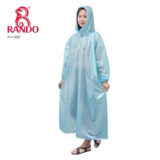 ÁO MƯA 1 NGƯỜI TRÙM ĐẦU , RANDO CHÍNH HÃNG , BÍT SƯỜN , NHỰA TRONG SIÊU NHẸ, THỜI TRANG, KHÔNG THẤM NƯỚC ( SỈ INBOX)