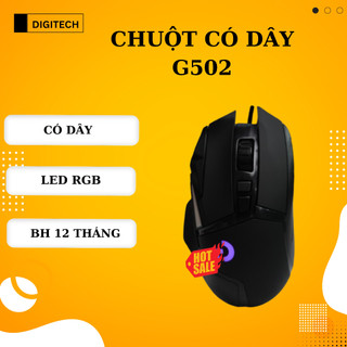 Chuột chơi game, chuột máy tính có dây g502 led rgb 7200dpi tùy chỉnh có app maro bảo hành 12 tháng
