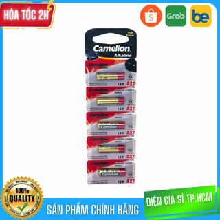 Vỉ 5 viên A27 Camelion Alkaline 12V dùng cho remote cửa cuốn - Hàng chính hãng