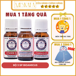 Bộ 3 sản phẩm bioamicus, men 10 chủng, vitamin d3 cho bé, vitamin d3k2mk7 _ nhập khẩu canada