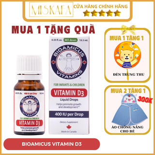 BIOAMICUS Vitamin D3 cho bé, Giúp bổ sung Vitamin D3, tăng cường hấp thu Calcium, phát triển xương